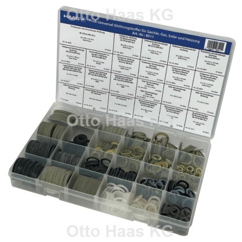 Profi-Universal-Dichtungskoffer für Sanitär, Gas, Solar & Heizung – 675 Stk.