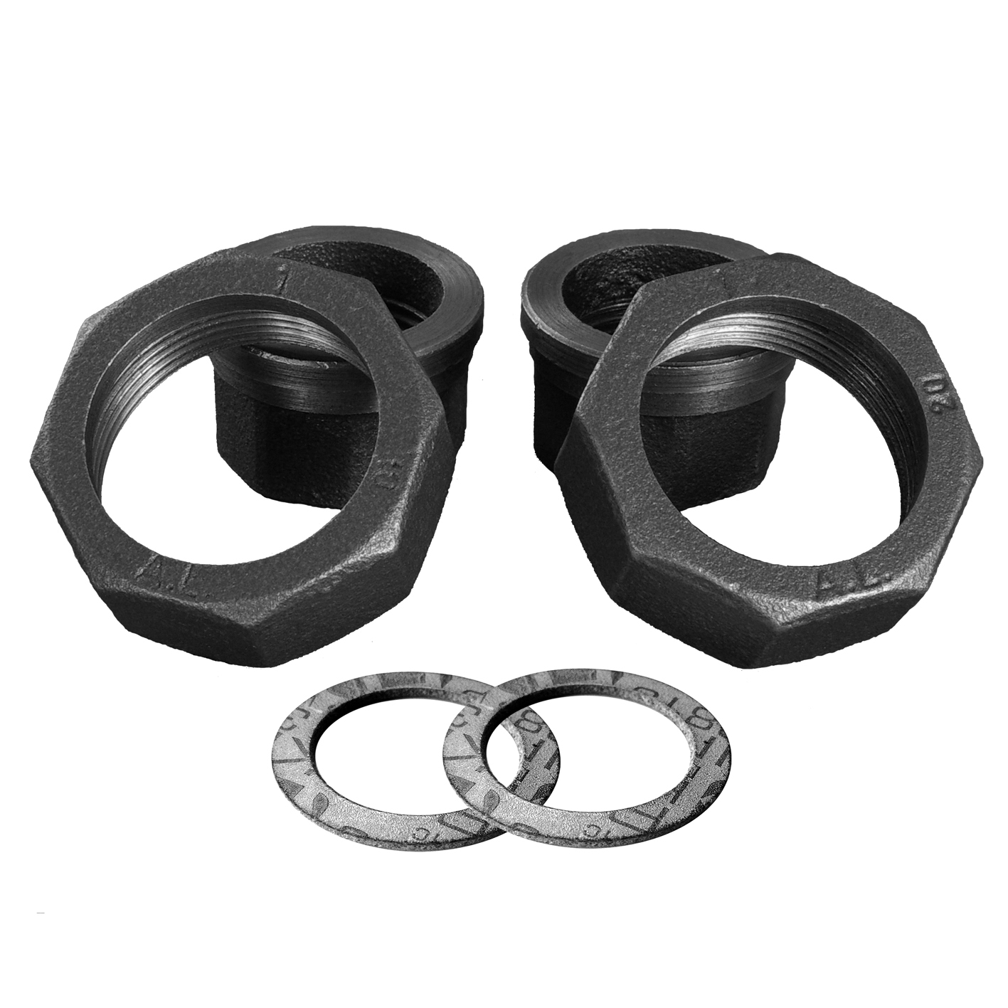 Pumpenverschraubungs-Set – Temperguss, schwarz